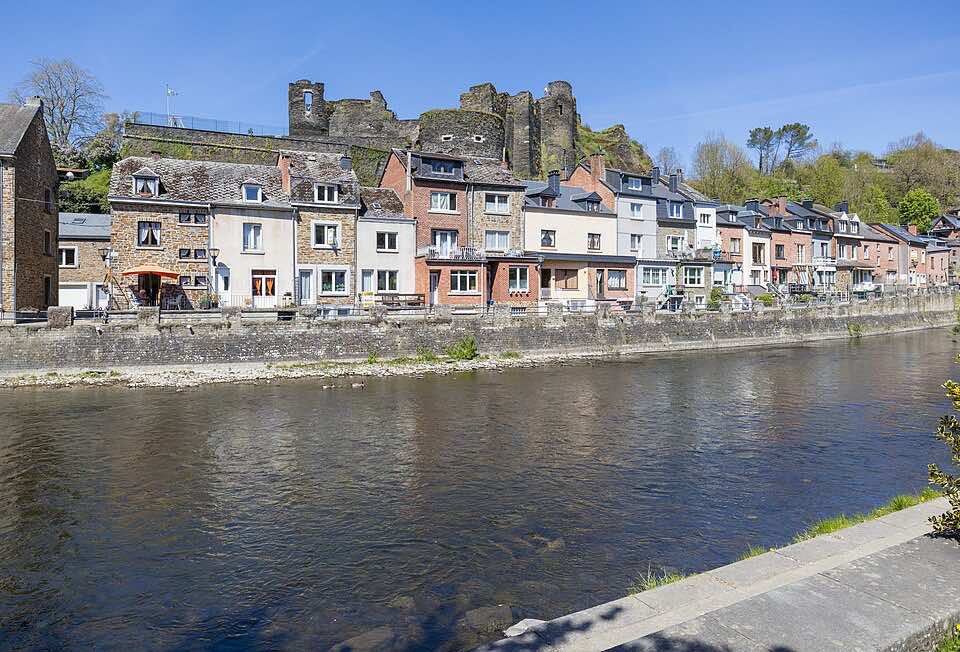 La Roche-en-Ardenne castle above the Ourthe river in the Belgian Ardennes